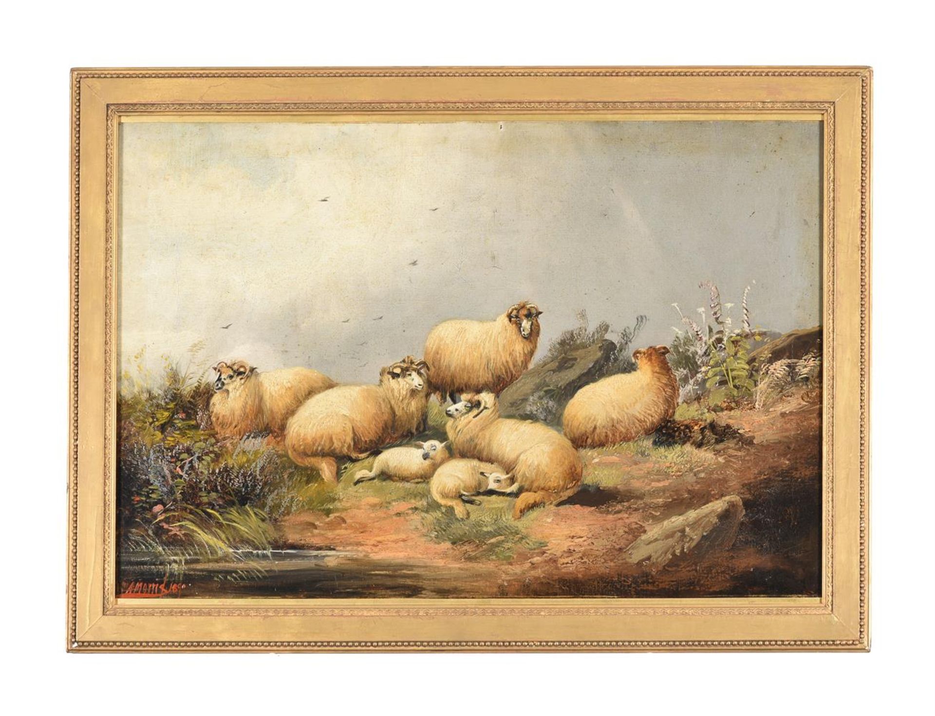 ALFRED MORRIS (19TH CENTURY), RESTING SHEEP - Image 2 of 4
