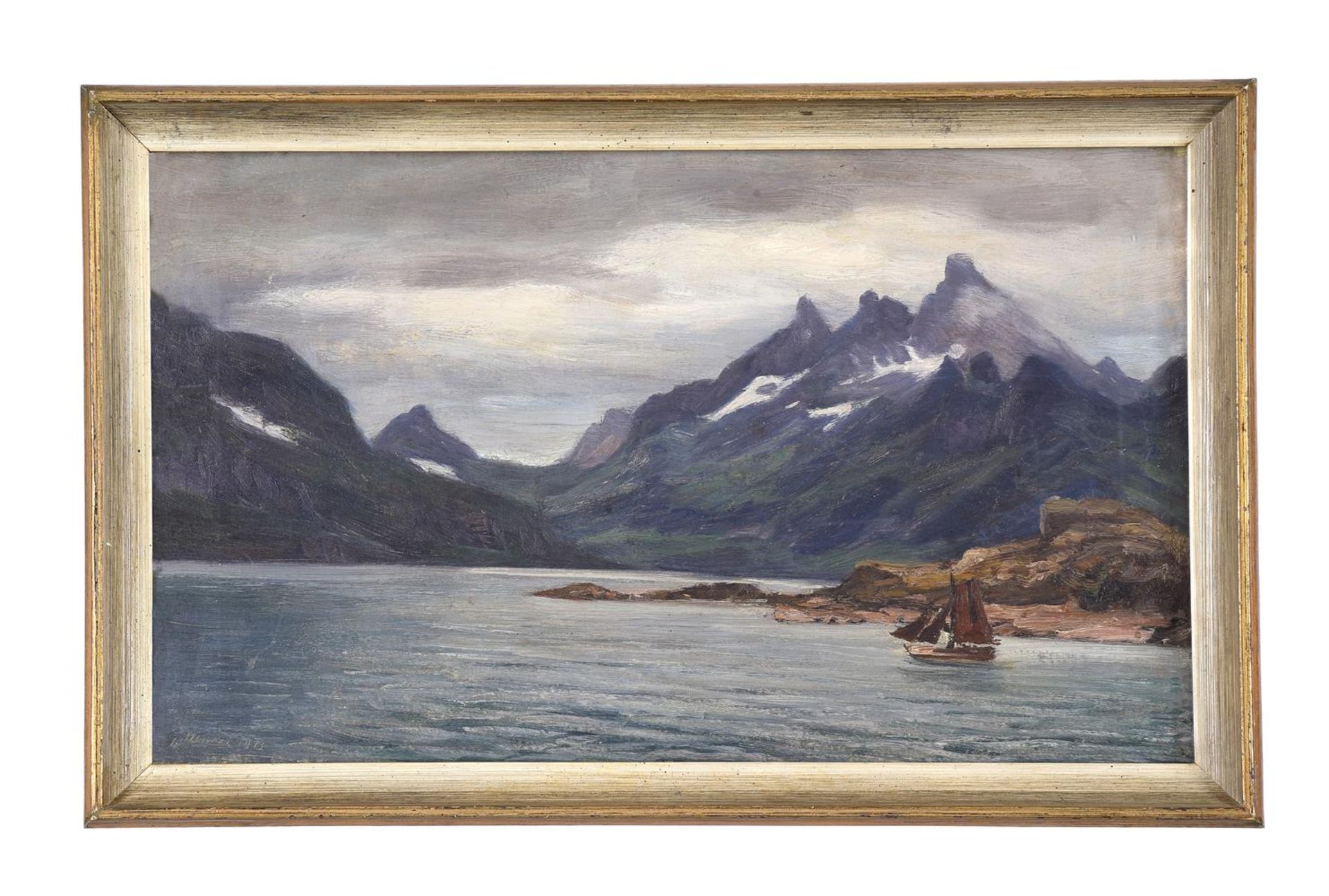 GEORGE MACCO (GERMAN 1863-1933), FJORD, POSSIBLY LOFOTEN - Image 2 of 3