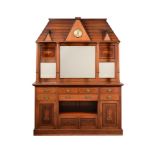 AN EDWARDIAN MAHOGANY AND INLAID SIDE CABINET