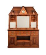 AN EDWARDIAN MAHOGANY AND INLAID SIDE CABINET
