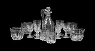 A WILLIAM IV CUT GLASS ARMORIAL PART TABLE SERVICE