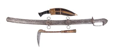 A MIDDLE EASTERN SWORD (SAIF) AND SCABBARD