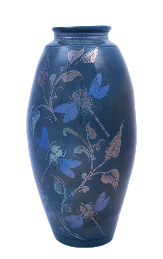 JONATHAN CHISWELL JONES FOR JCJ POTTERY, A LARGE REDUCTION FIRED LUSTRE PORCELAIN VASE