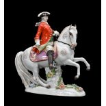 A MEISSEN EQUESTRIAN GROUP OF A HUNTSMAN