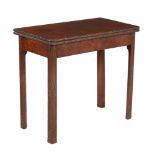 A GEORGE III MAHOGANY TEA TABLE