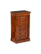 A VICTORIAN WALNUT COLLECTOR'S CABINET