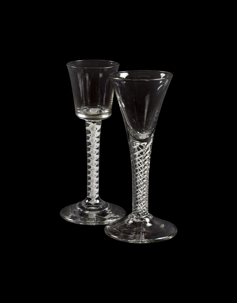 AN OPAQUE-TWIST WINE GLASS