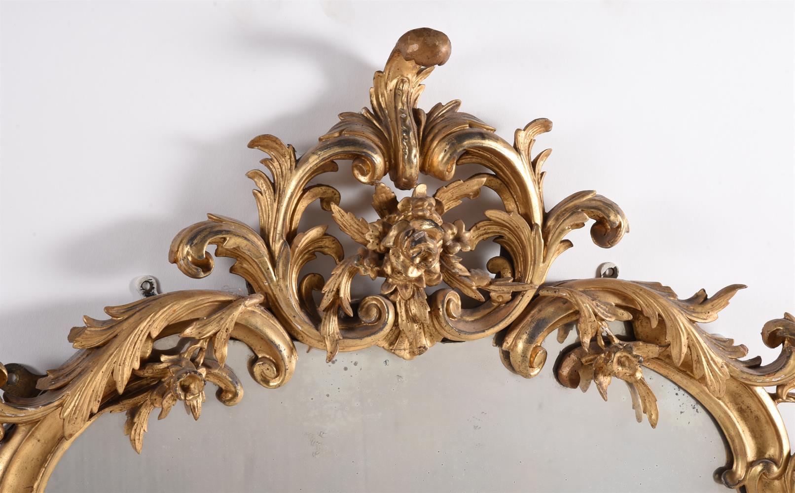 A GILTWOOD OVERMANTEL MIRRORIN MID 18TH CENTURY ROCOCO STYLE - Image 2 of 5