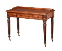 A WILLIAM IV MAHOGANY WRITING OR DRESSING TABLE