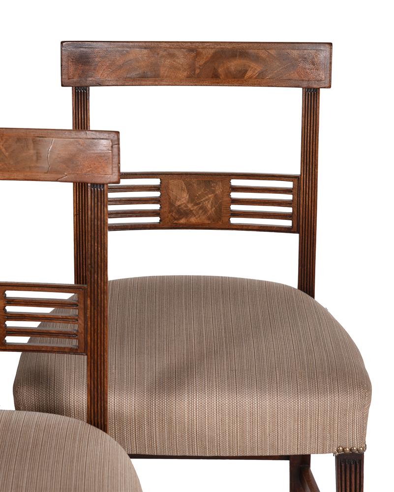 A SET OF SIX MAHOGANY AND LINE INLAID DINING CHAIRS - Image 2 of 3