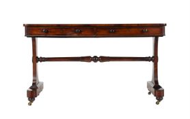 Y A GEORGE IV ROSEWOOD LIBRARY TABLE