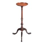 A GEORGE III MAHOGANY TORCHERE STAND