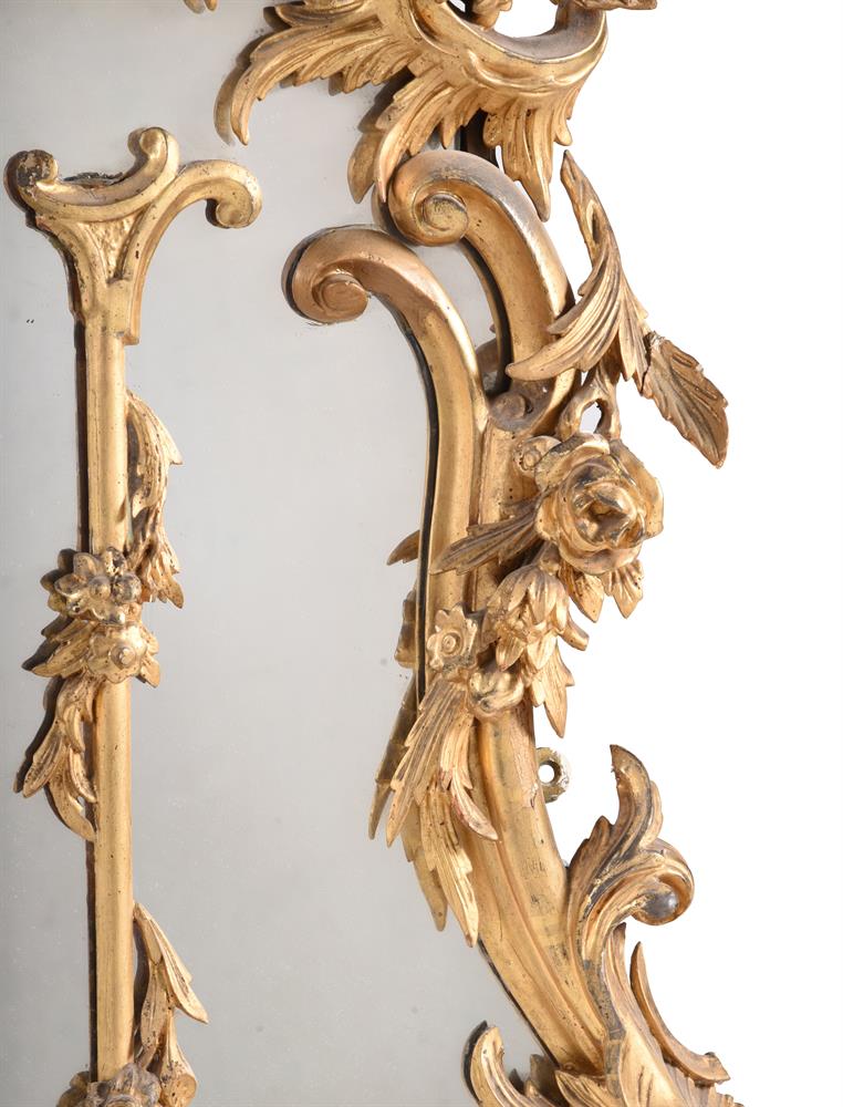 A GILTWOOD OVERMANTEL MIRRORIN MID 18TH CENTURY ROCOCO STYLE - Image 4 of 5