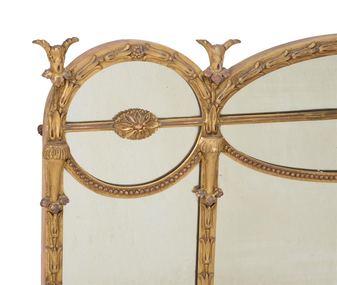 A GILT OVERMANTEL WALL MIRRORIN NEOCLASSICAL STYLE - Image 2 of 3