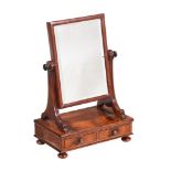 A REGENCY MAHOGANY DRESSING TABLE MIRROR