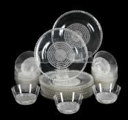 A COLLECTION OF LALIQUE 10 PLATES & 16 BOWLS