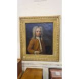 John Verelst (d1734). Portrait Mr. Osborn, half length, in a brown coat and waistcoat and white