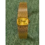 A ladies Rotary gold plated wristwatch.