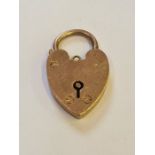 9ct gold bracelet padlock 5g.