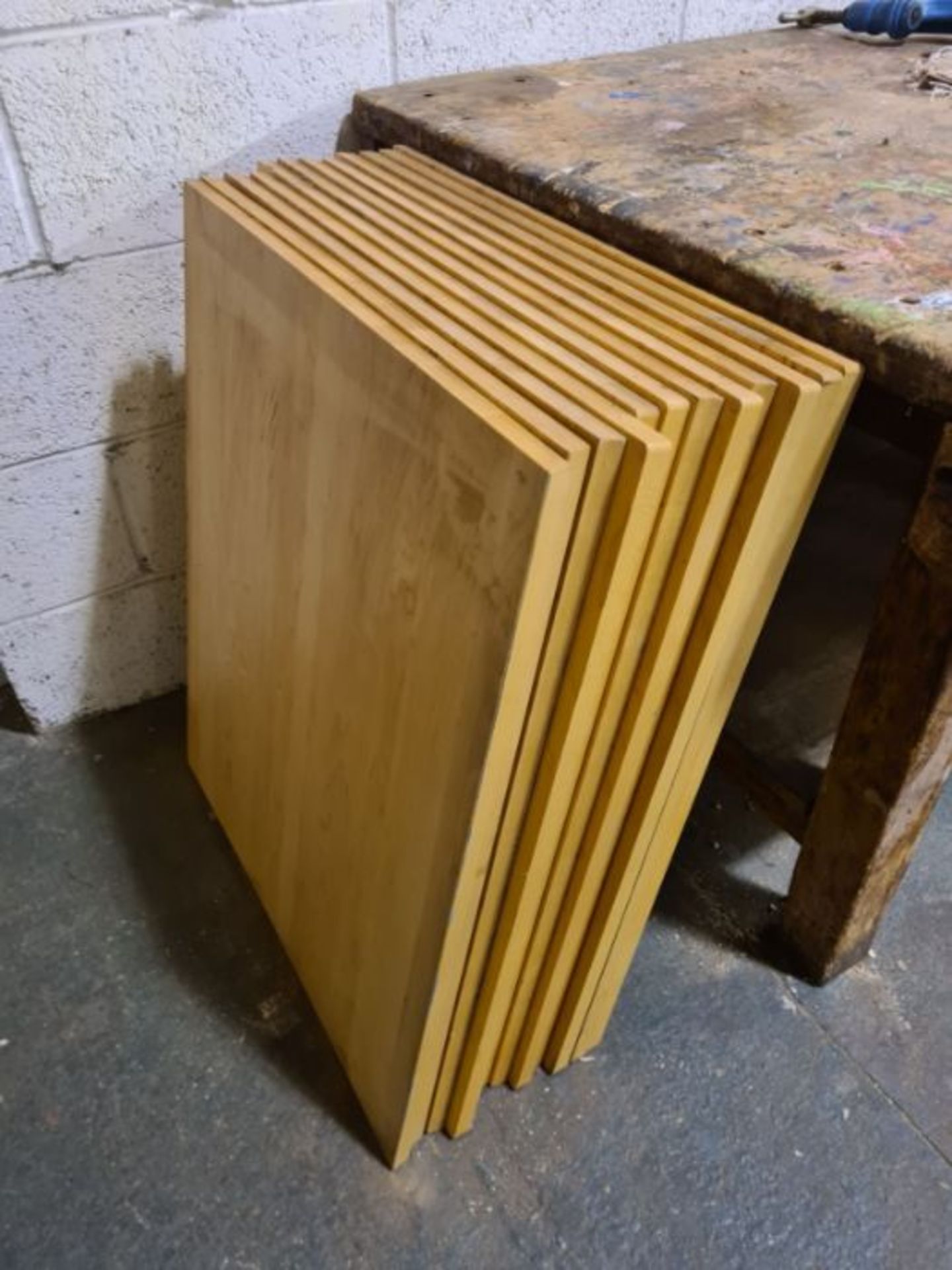 12 x laminated maple furniture panels 650mm x 800mm x 20mm.