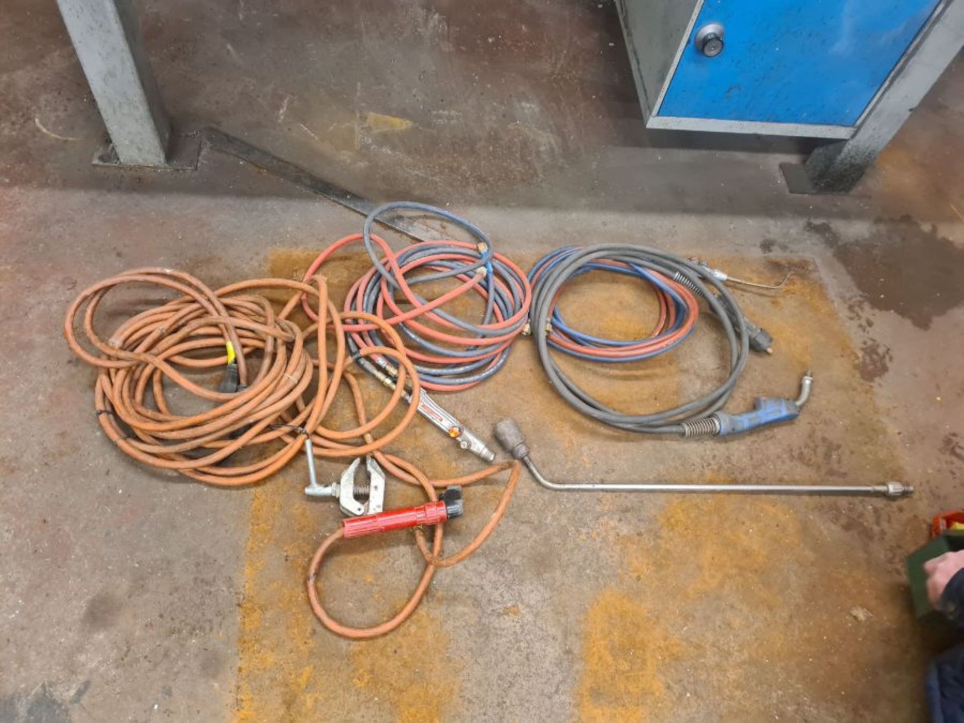 Various welding torches, hoses and welding accessories.