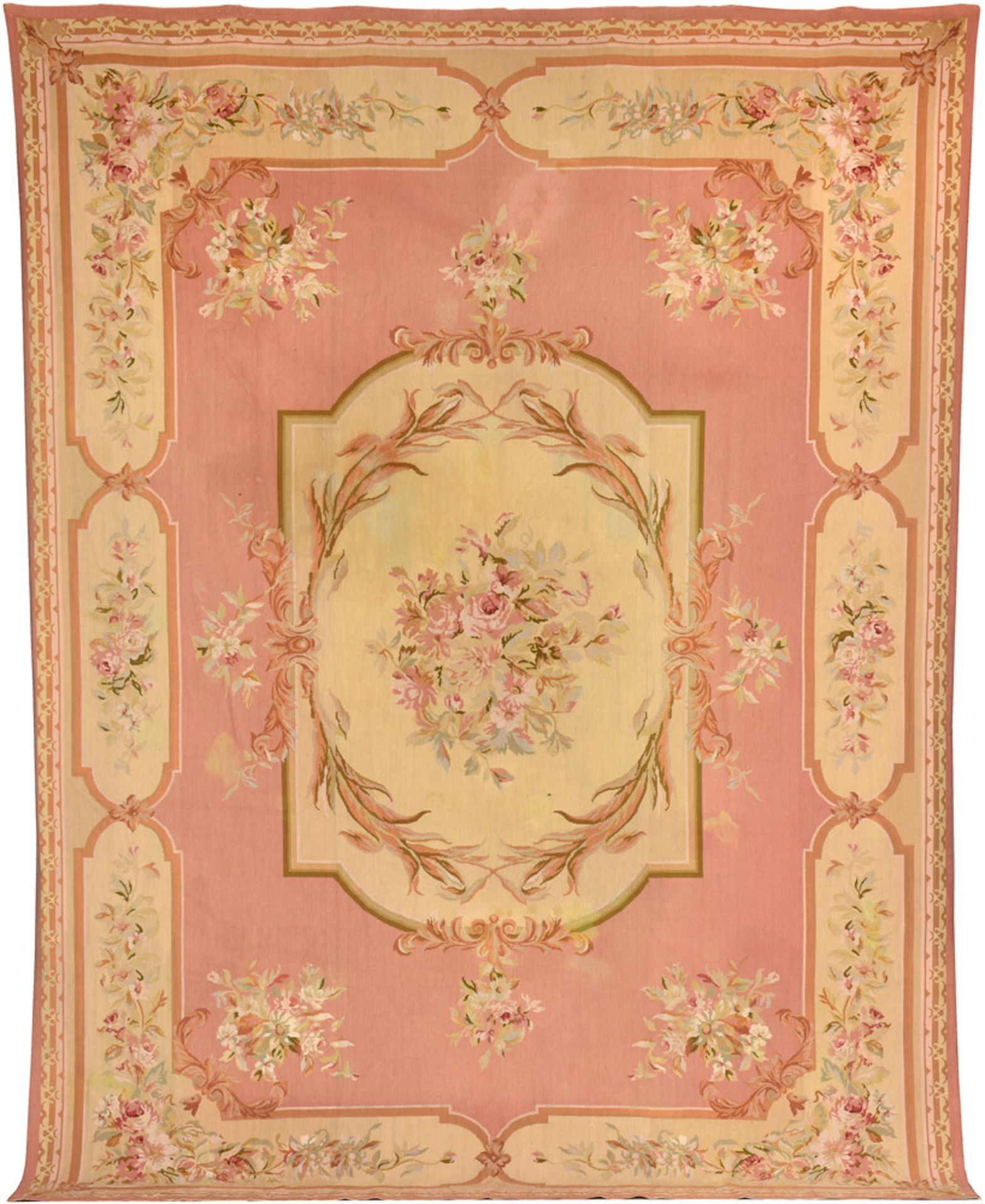 Teppich im Aubusson-Stil ca. 343 x 254 cm.