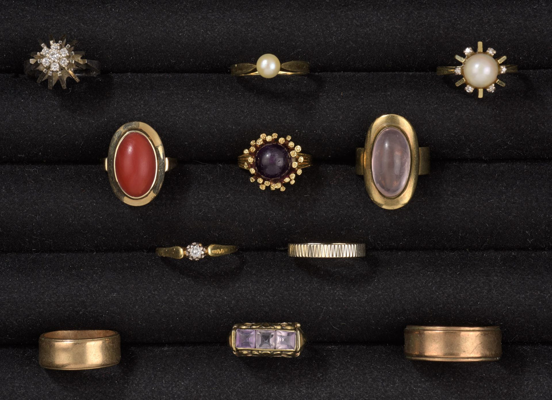 11 diverse Ringe