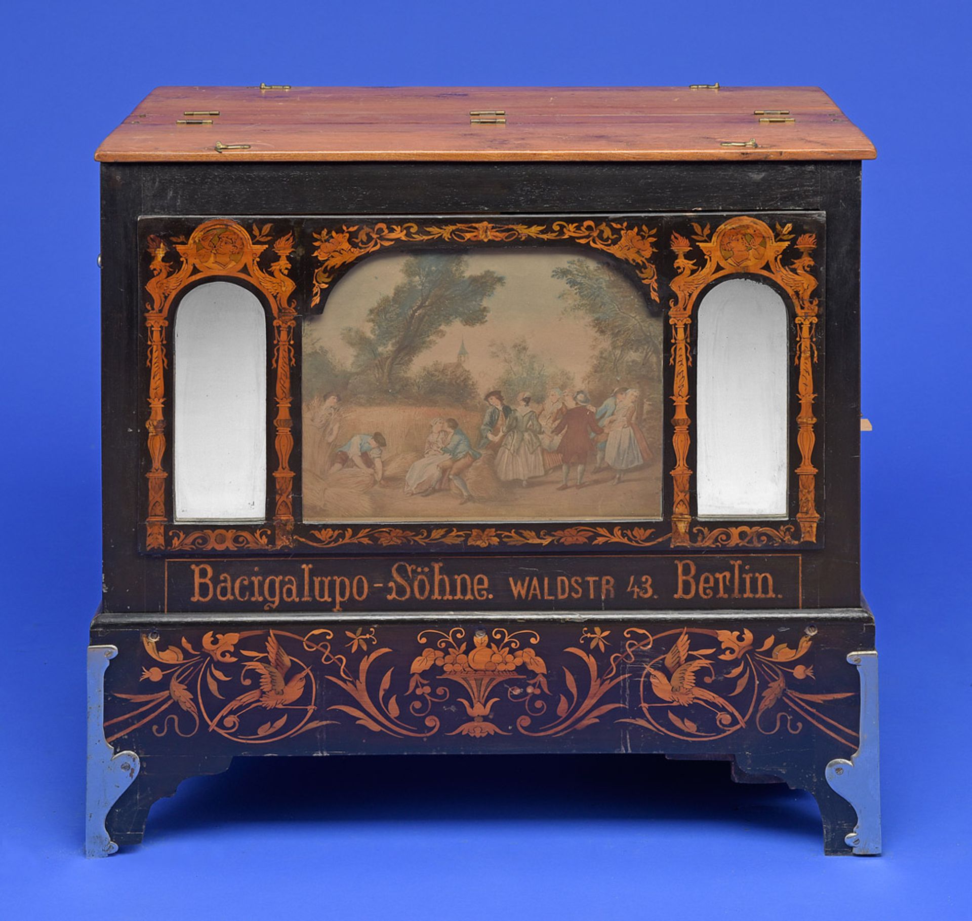 Walzendrehorgel von Bacigalupo & Söhne, Waldstr. 43 Berlin Um 1900