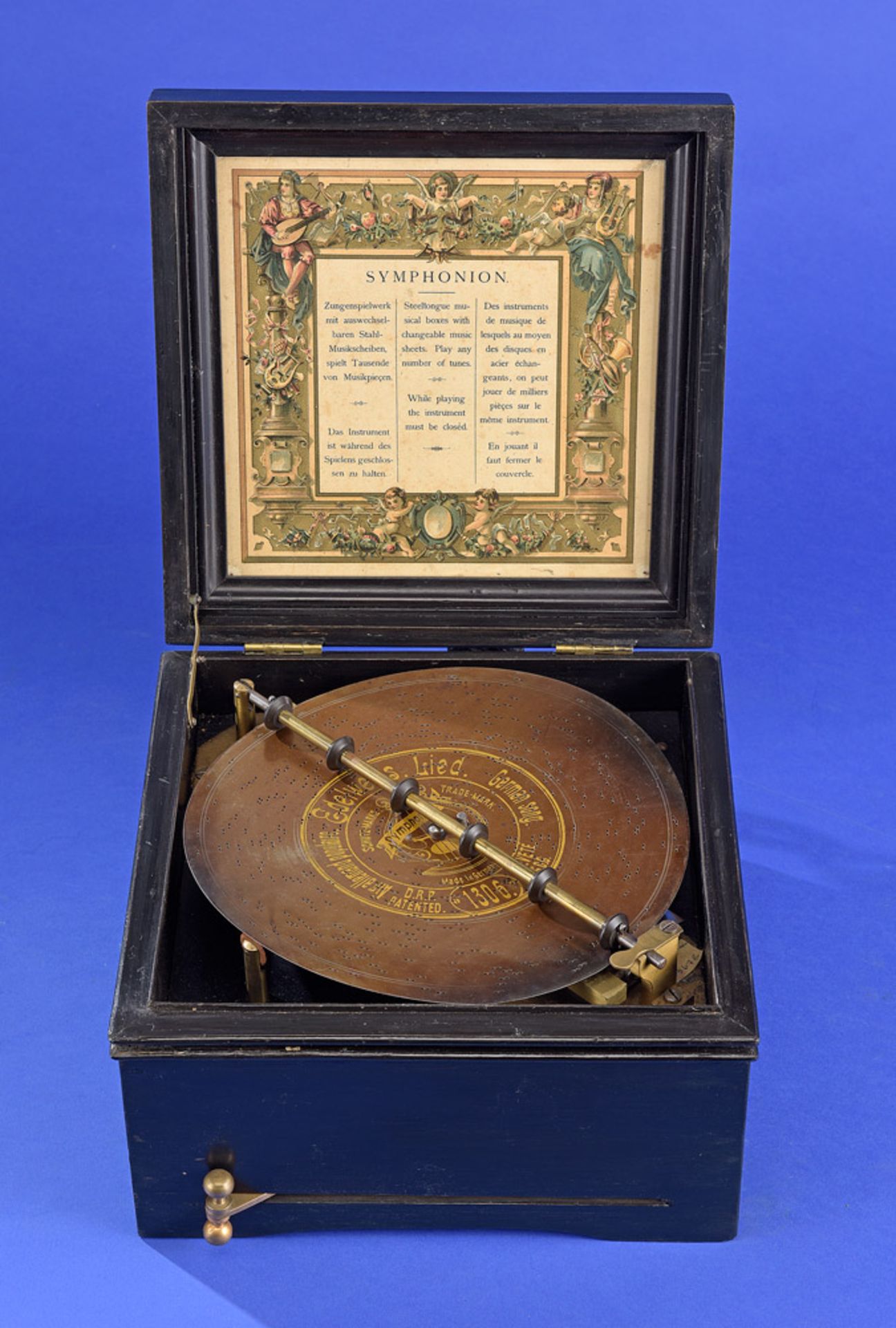 Vier Plattenspieluhren von Edelweiß, Adler und Symphonion Um 1900 - Bild 4 aus 10