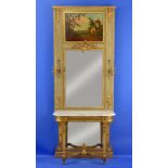 Spiegel und Konsole im Louis XVI-Stil