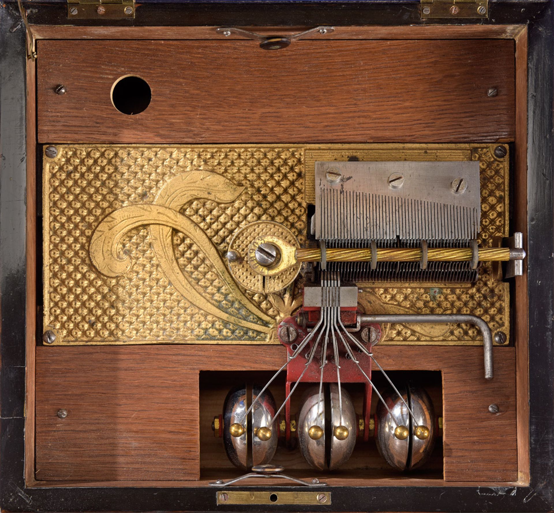 Kalliope-Plattenspieluhr mit Glockenspiel Um 1900 - Bild 3 aus 3