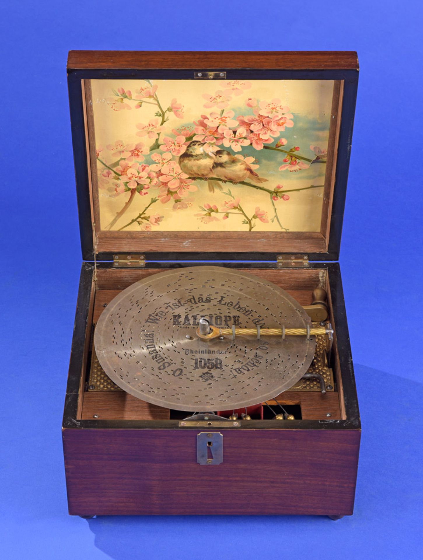 Kalliope-Plattenspieluhr mit Glockenspiel Um 1900