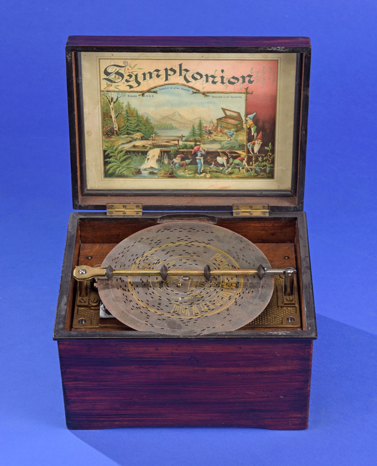 Vier Plattenspieluhren von Edelweiß, Adler und Symphonion Um 1900 - Bild 2 aus 10