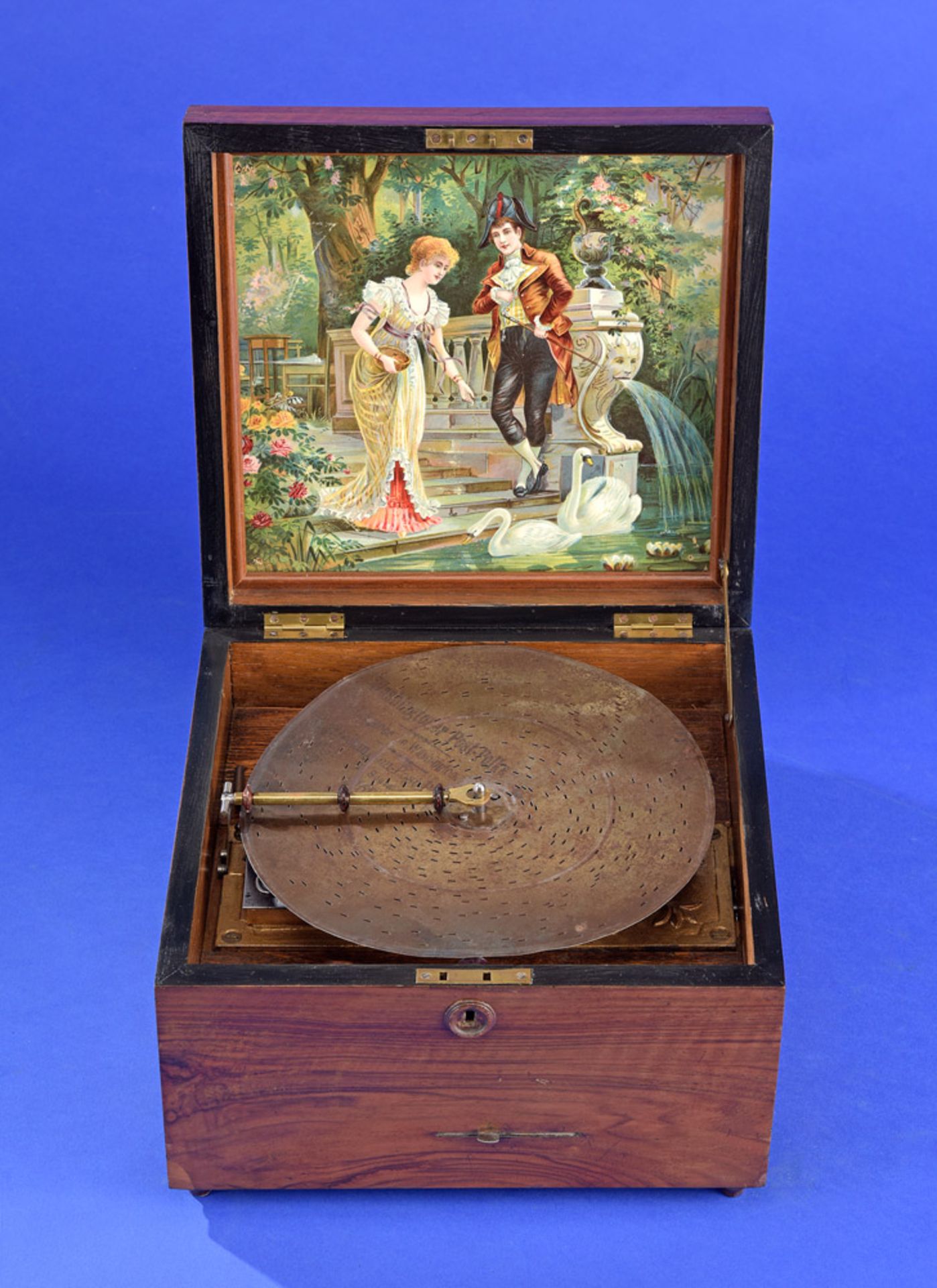 Zwei Plattenspieluhren ,,Troubadour´´ mit Glockenspiel Um 1900
