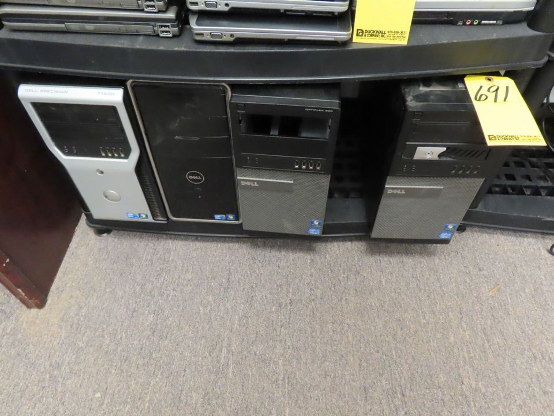 LOT (8) DESKTOP PC'S (HARD DRIVES REMOVED)