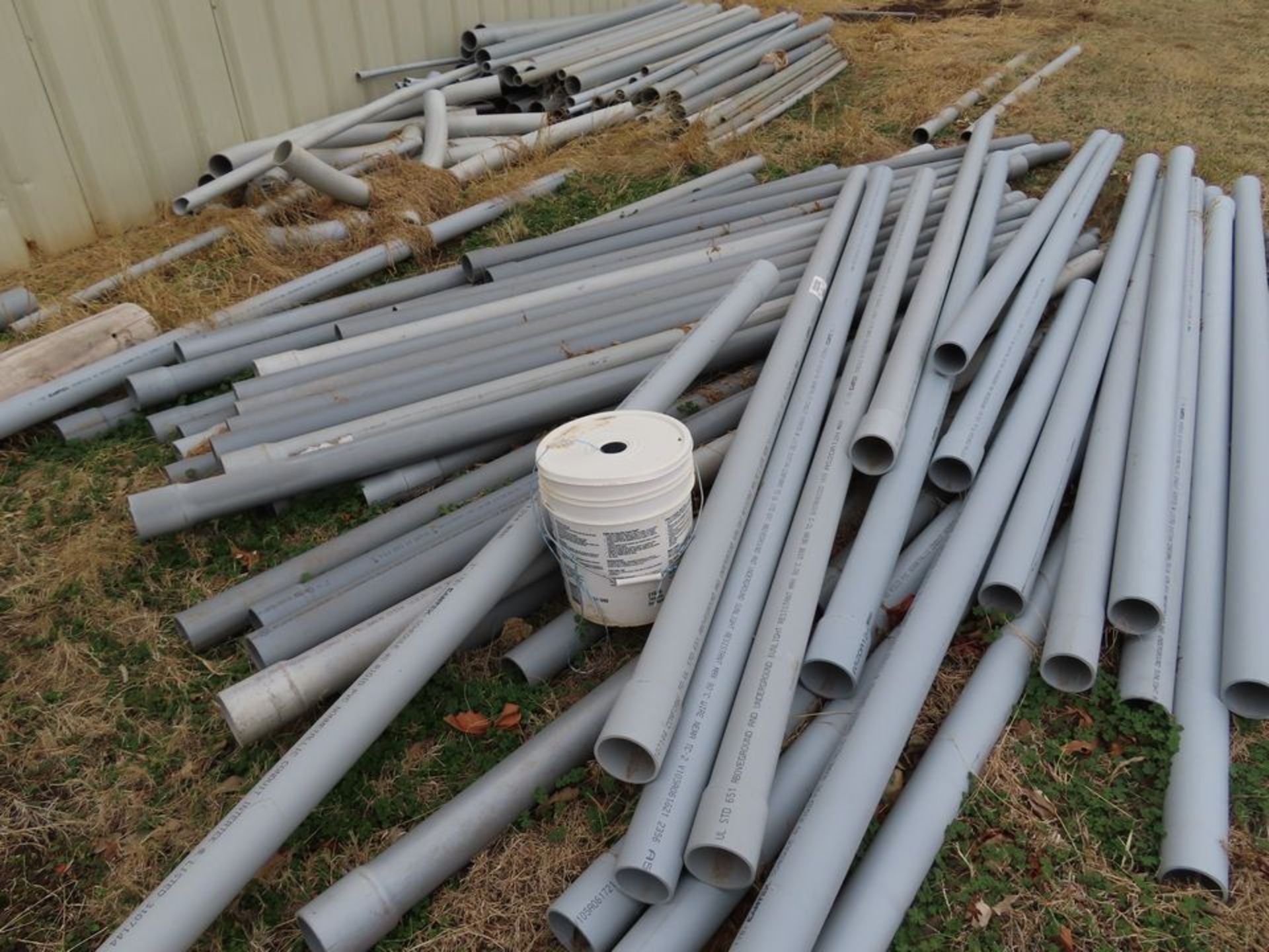 LOT MISC. GREY PVC PIPE, RIDGID SCH. 40, 1" - 4", VARIOUS LENGTHS - Image 2 of 2