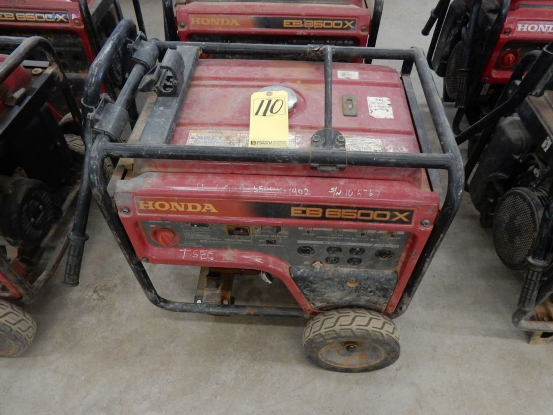 HONDA PORT. GENERATOR, M# EB-6500X, S/N 1014767