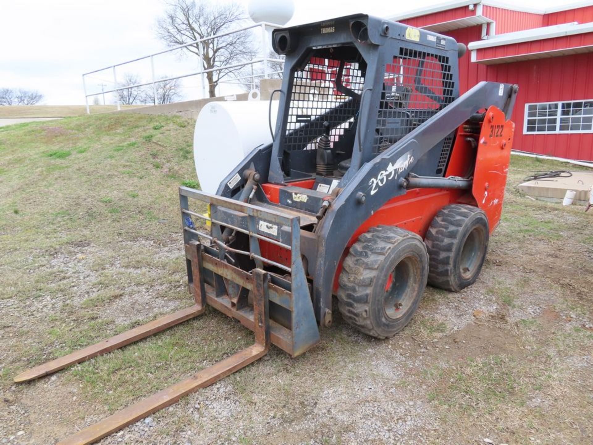 2004 THOMAS SKID STEER, M# 205 TURBO (B407/LS200), S/N LS000265, APPROX. 2,179 HOURS, RUBBER TIRES,