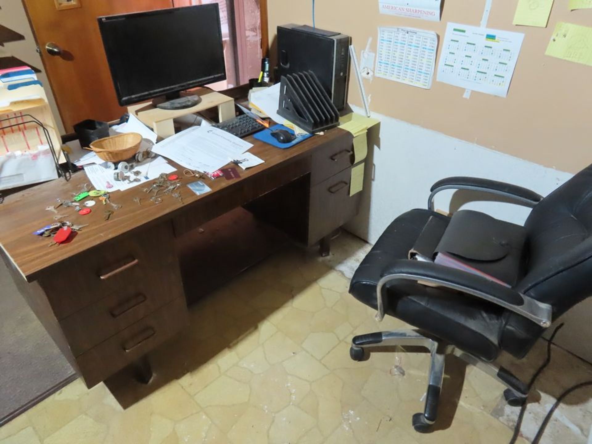 REMAINING ITEMS IN OFFICE TO INCLUDE (3) DESKS, - Image 5 of 5