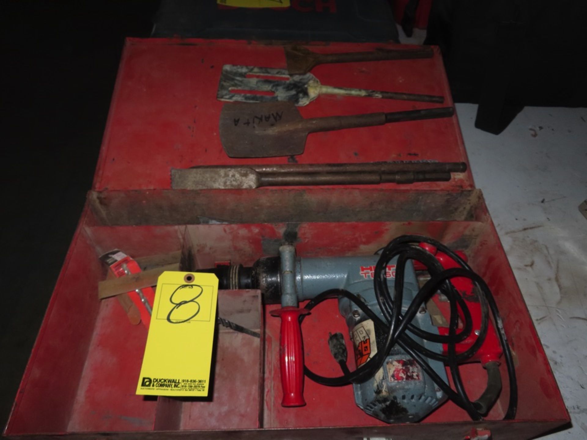 HILTI HAMMER DRILL, M# TE60, BITS & CASE