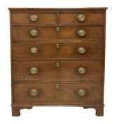 George III and later oak chest of drawers