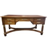 French Empire walnut writing desk