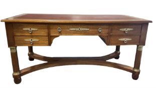 French Empire walnut writing desk