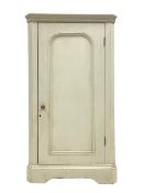 Early 20th century painted pine floor standing corner cupboard