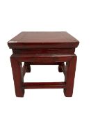 Chinese occasional table in 'sealing wax' red