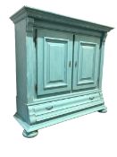 20th century continental painted cupboard