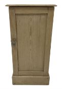 Victorian pine bedside cabinet with one door opening to reveal one fixed shelf