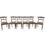 Set six regency style mahogany dining chairs