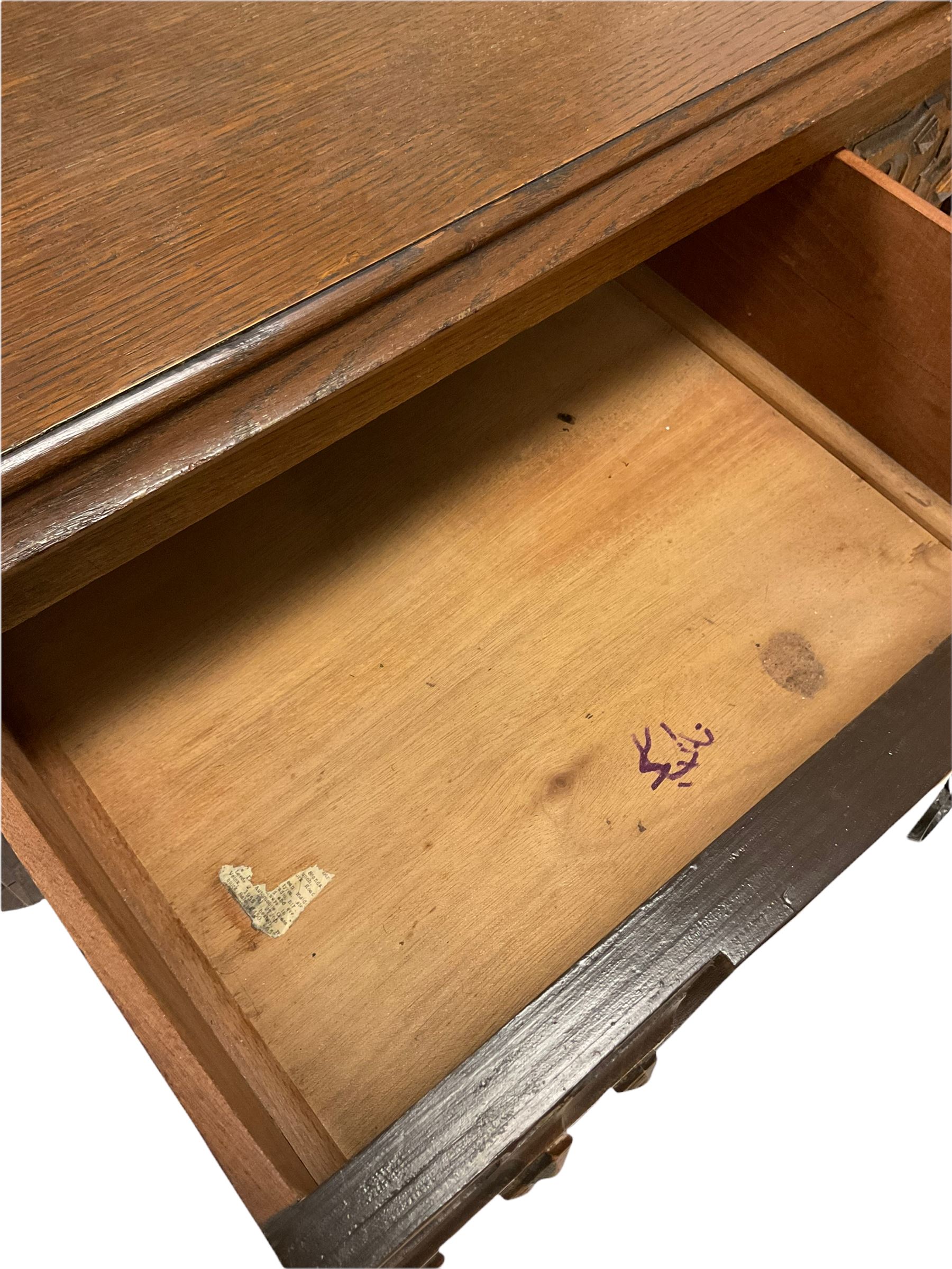 Oak mirror back dresser - Image 4 of 4