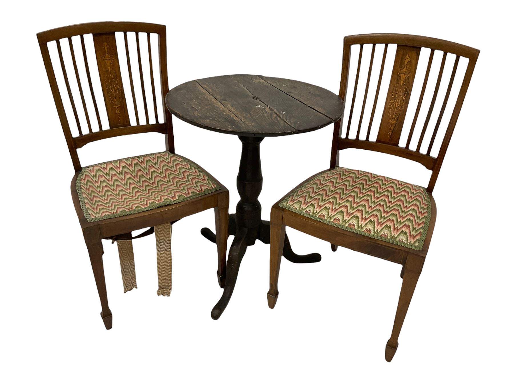 Pair of Edwardian rosewood chairs